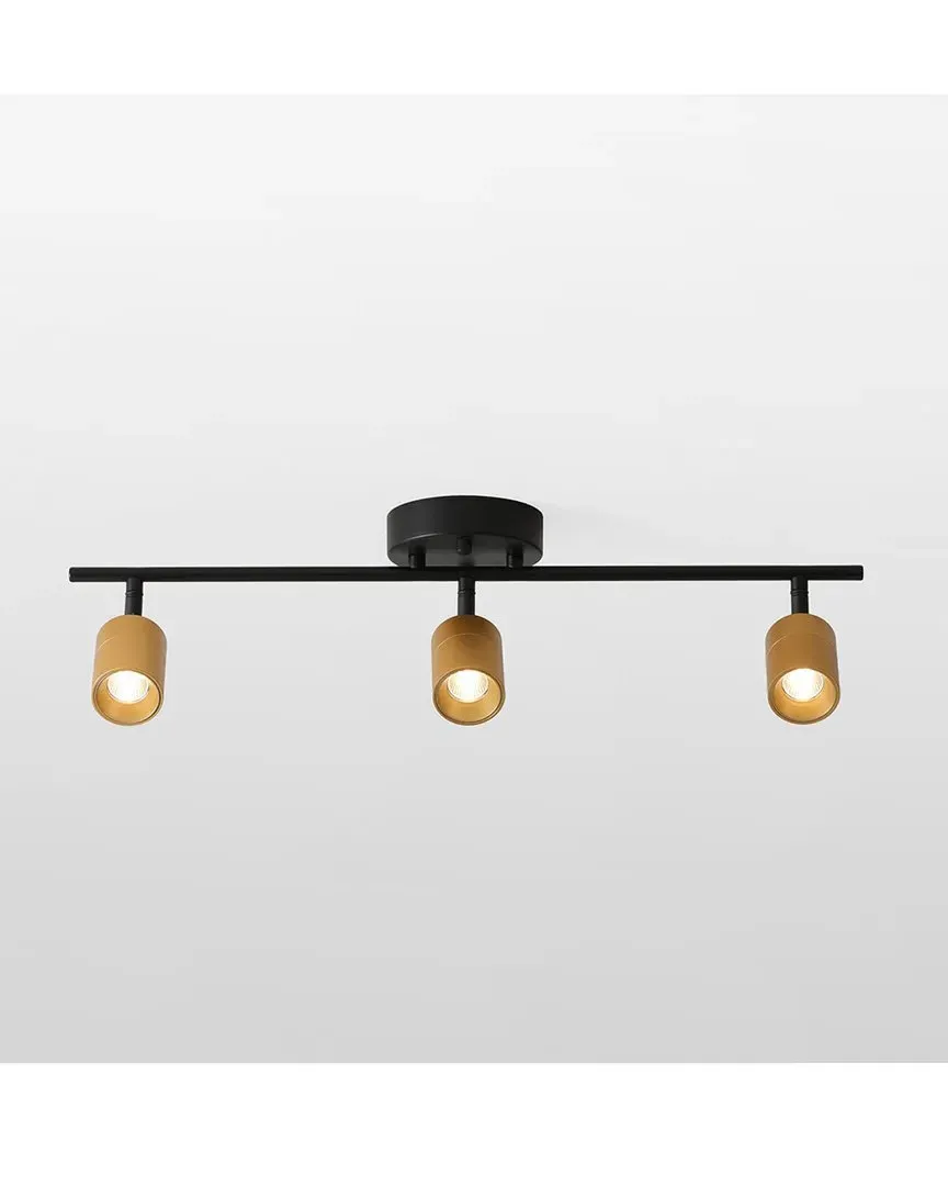 Shura LED Track Light with Rotating Heads - Brushed Black, Brass image