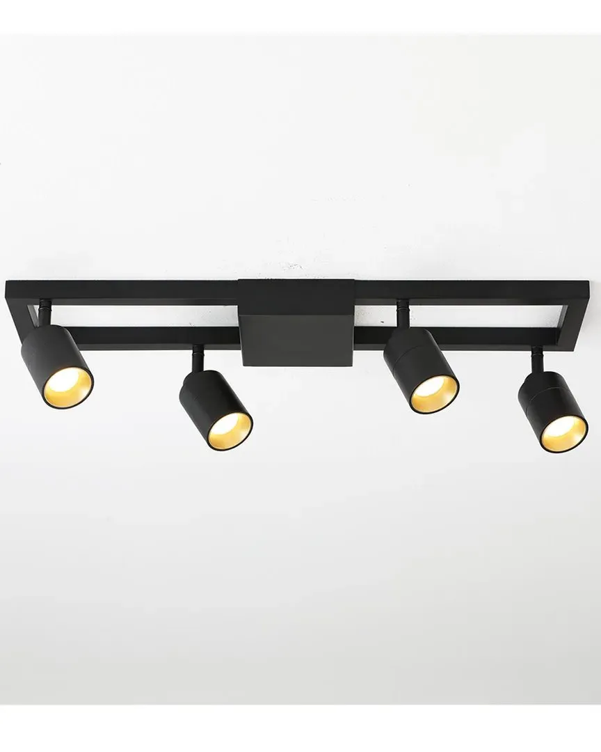 Shura Square 4-Light Track Light - Black, Aluminum