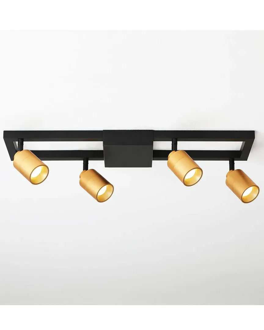 Shura Square 4-Light Track Light - Black, Aluminum