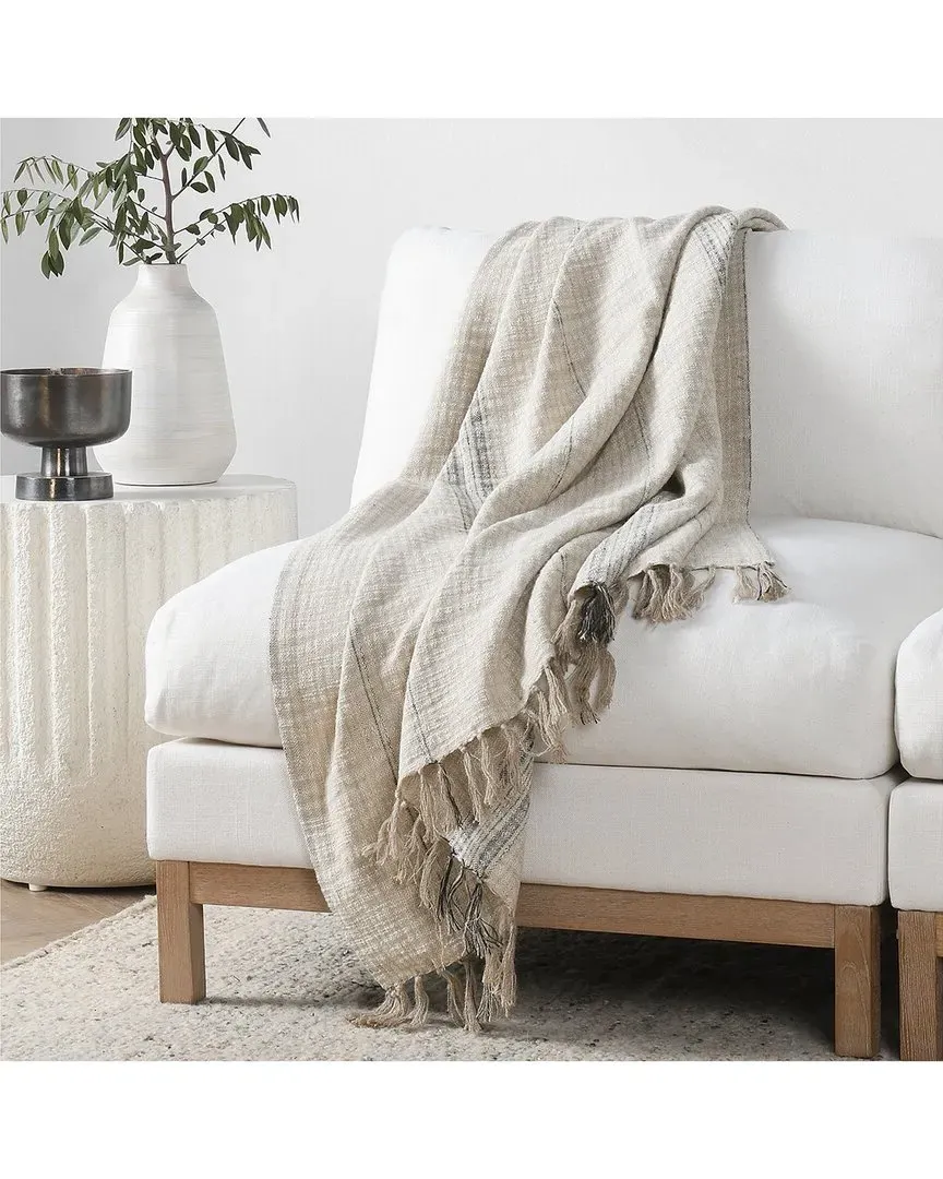 Lea Throw Blanket - Ivory, Cotton Linen Blend image