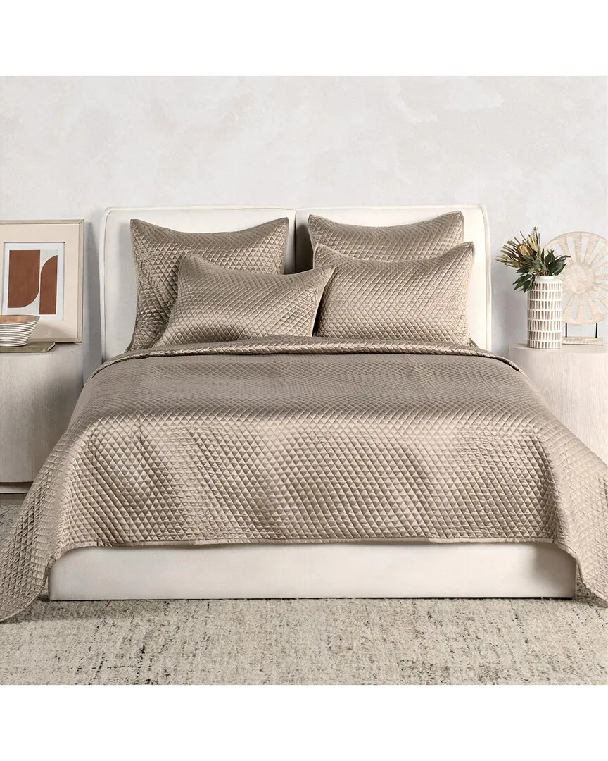 Winthrop Quilted Diamond Quilt - White, Sateen