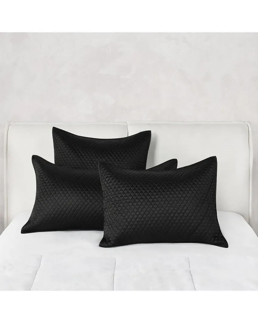 Winthrop Sateen Sham - Black, Poly Sateen image