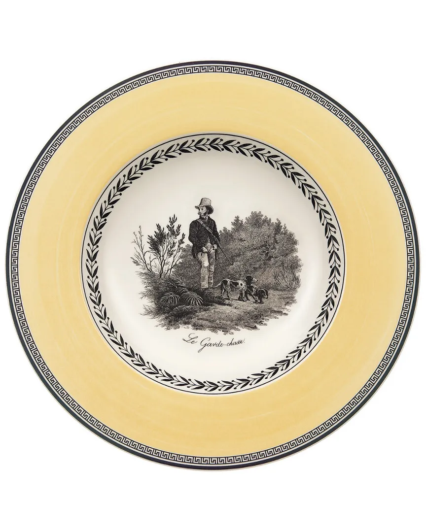 Audun Chasse 9.5in Soup Plate - Yellow Multi, Porcelain image