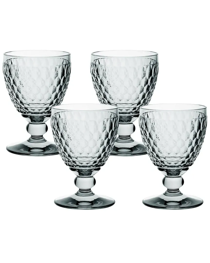 Boston Red Wine Glasses Set of 4 - Crystal