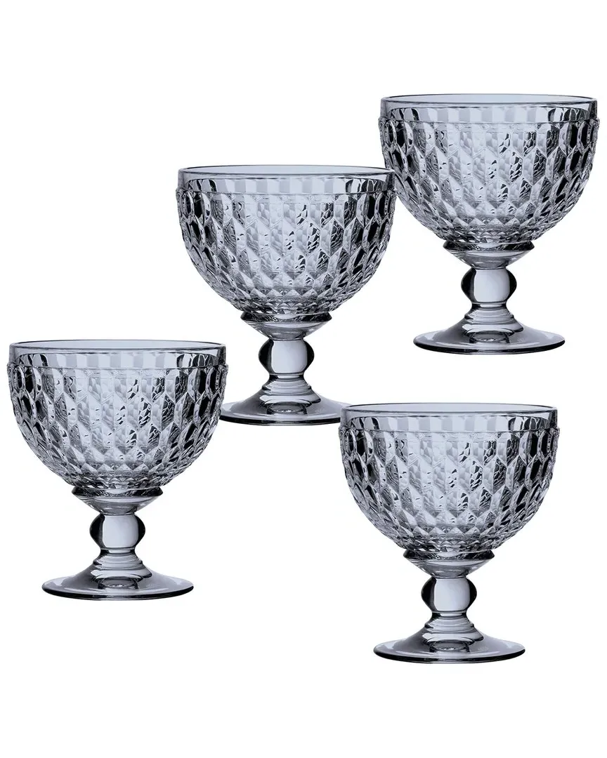 Boston Set of 4 Champagne Dessert Bowls - Blue, Crystal image