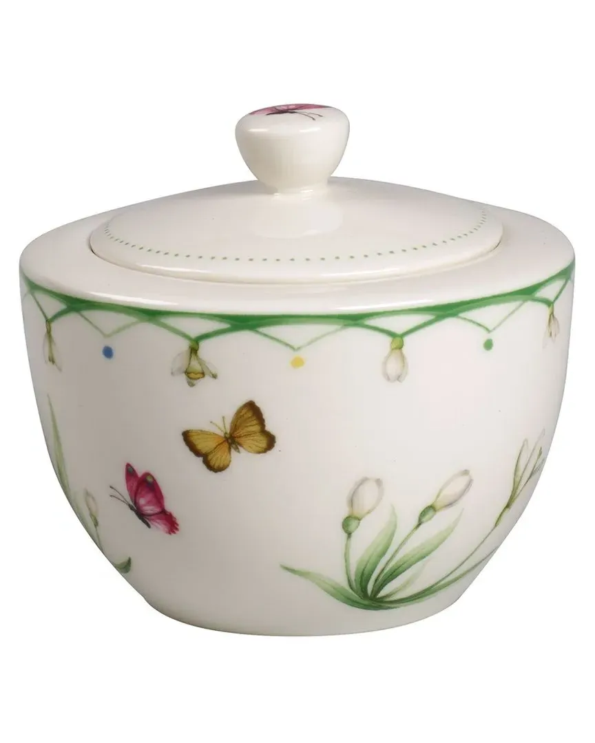 Colourful Spring Covered Sugar Bowl - Multi, Porcelain