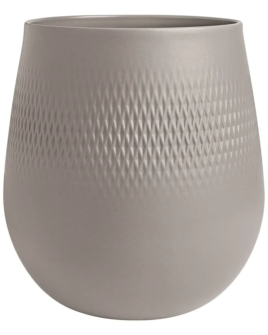 Manufacture Collier Large Square Vase - Taupe, Porcelain