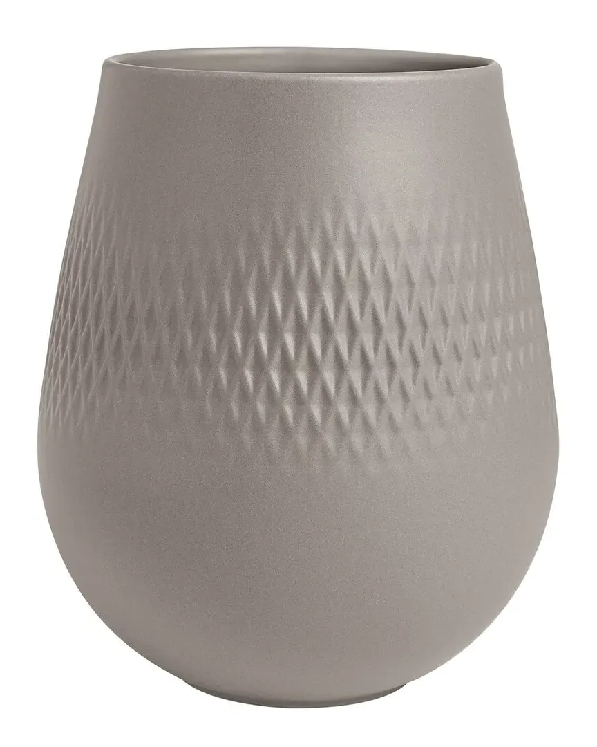 Manufacture Collier Small Square Vase - Taupe, Porcelain image