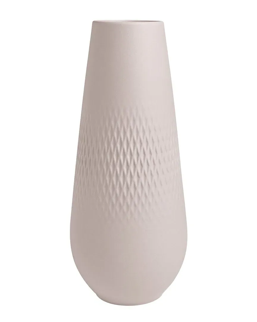 Manufacture Collier Tall Carre Vase - Beige, Porcelain