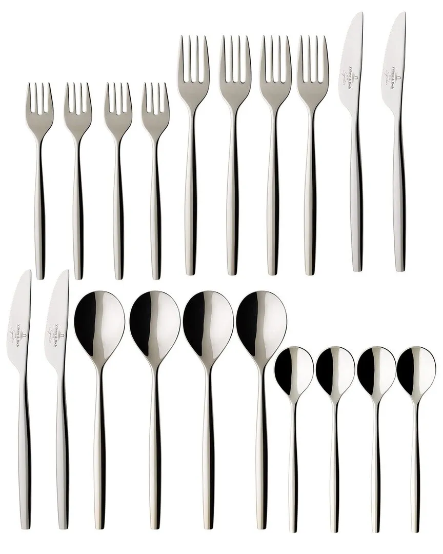 Metro Chic 20pc Flatware Set - Silver, Stainless Steel image