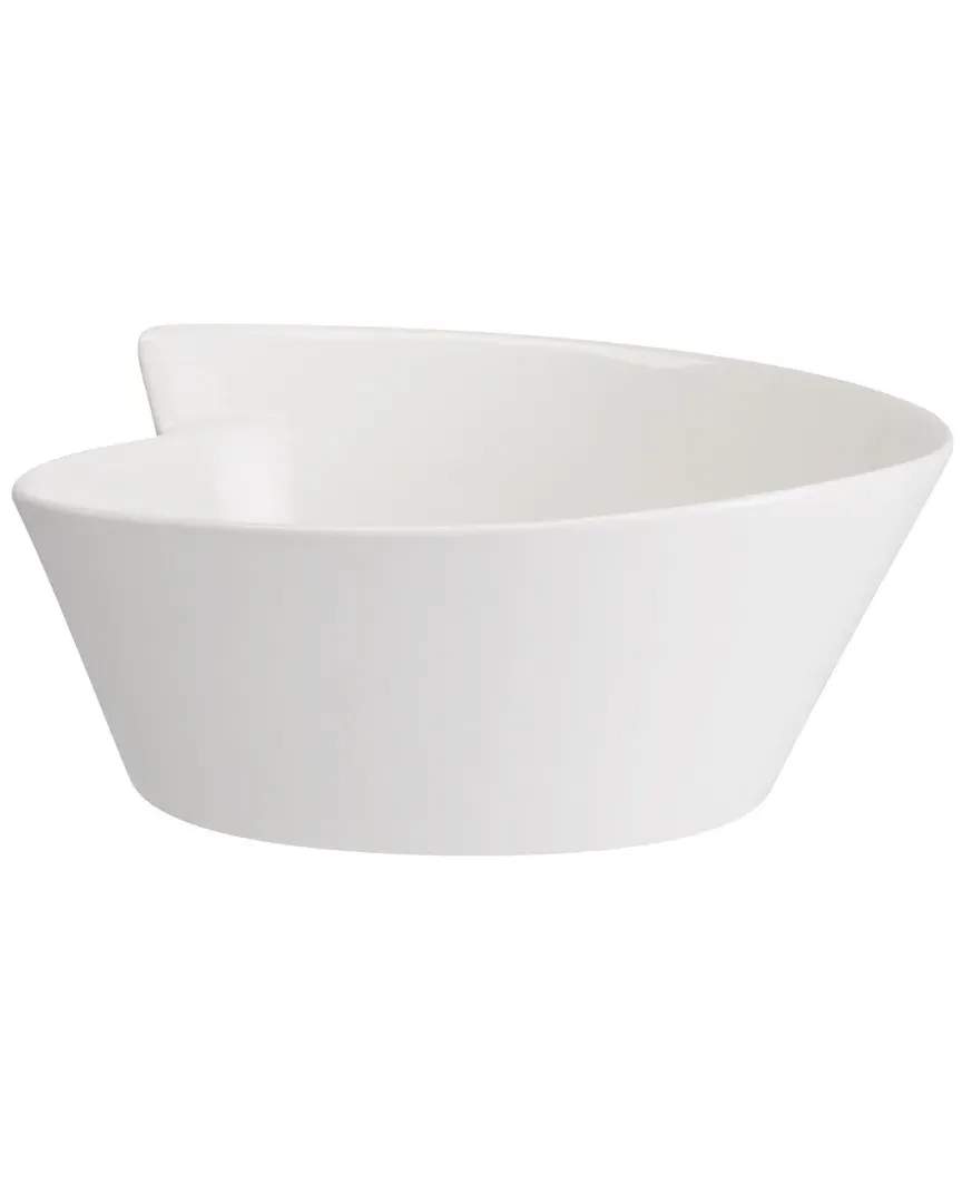 New Wave Large Round Rice Bowl - White, Porcelain