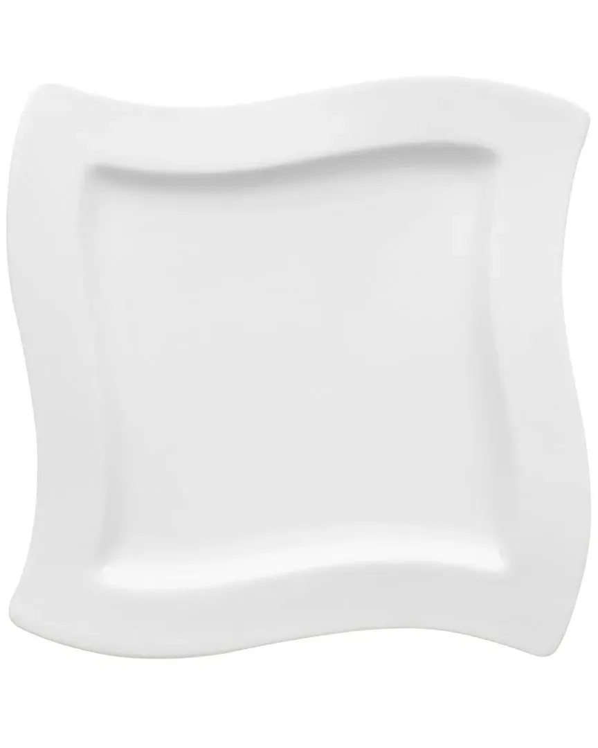New Wave Square Salad Plate - White, Porcelain