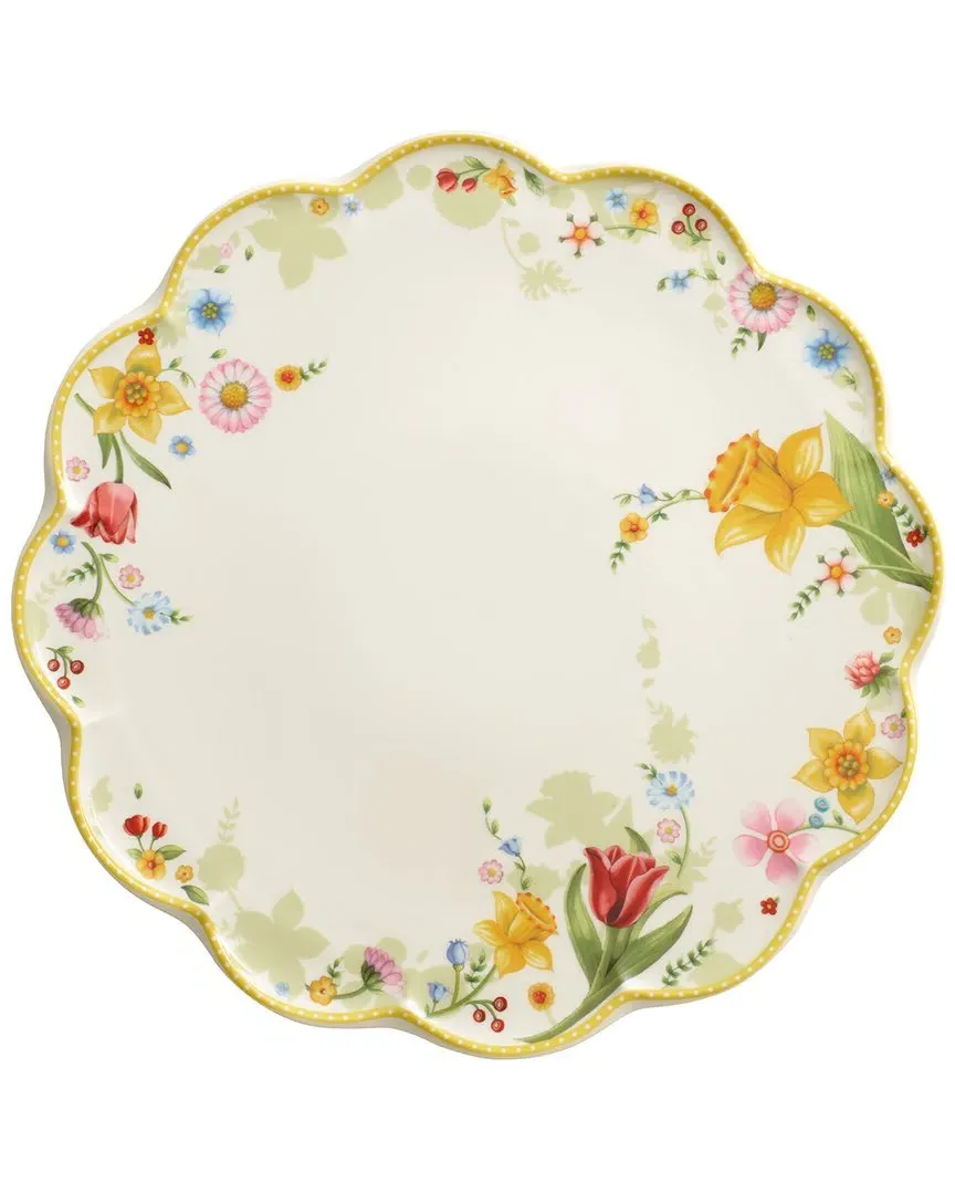 Spring Awakening Cake Plate - Multicolor, Porcelain