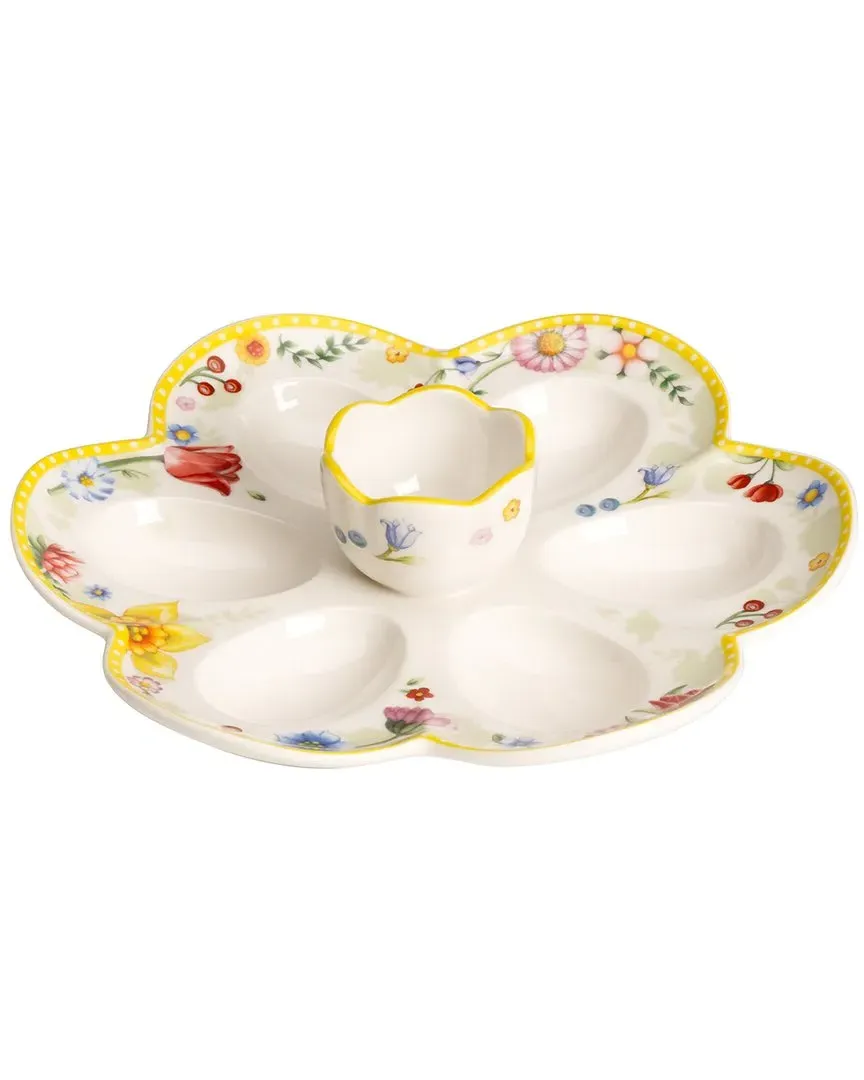 Spring Awakening Egg Plate - Multicolor, Porcelain
