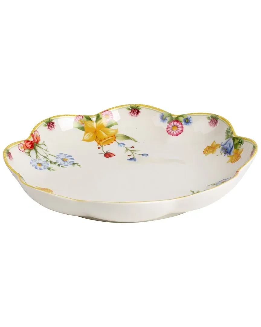 Spring Awakening Large Shallow Bowl - Multicolor, Porcelain