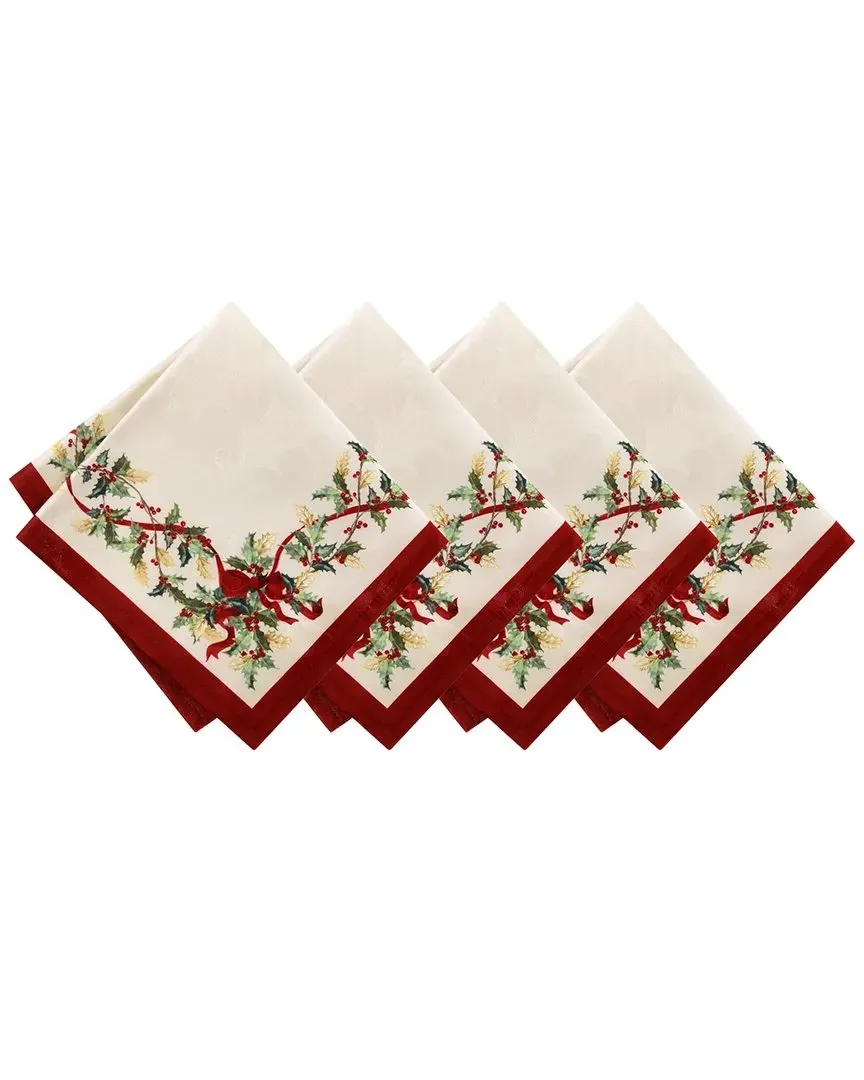 Winter Bows & Garland Napkin Set of 4 - Multicolor image