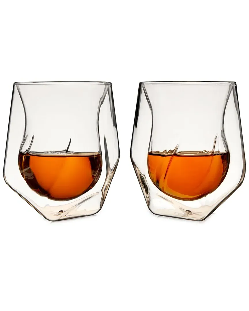 Alchemi Double-Walled Aerating Tumblers - Clear, Borosilicate