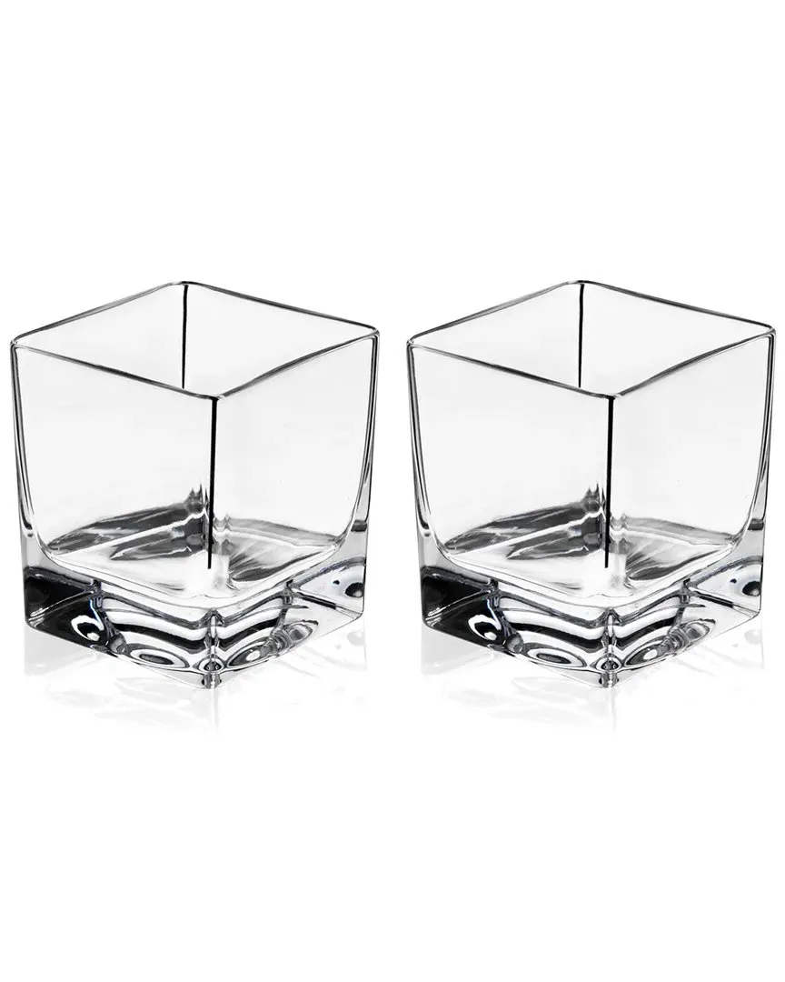 Braque Square Rocks Glasses Set - Clear, Crystal image