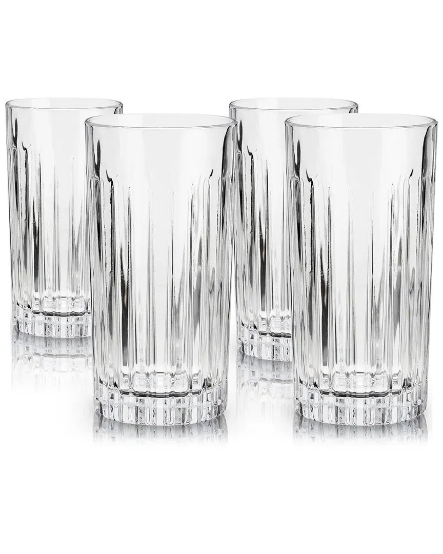 Reserve Milo Crystal Highball Glasses - Clear image