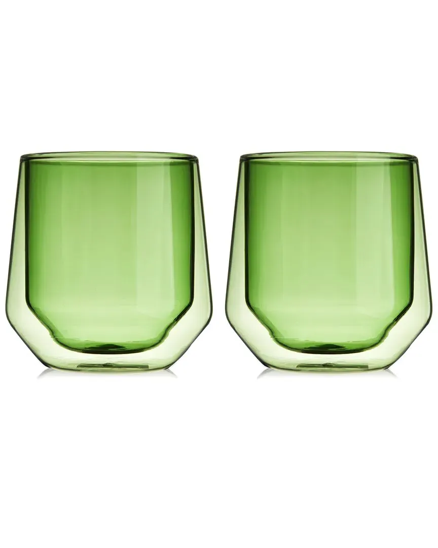 Set of 2 Double Walled Aurora Tumblers - Green image