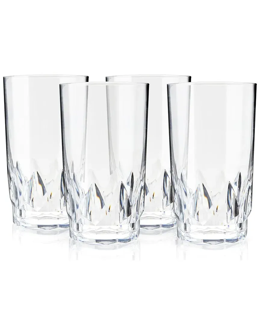Shatterproof Acrylic Highball Tumblers Set - Clear image
