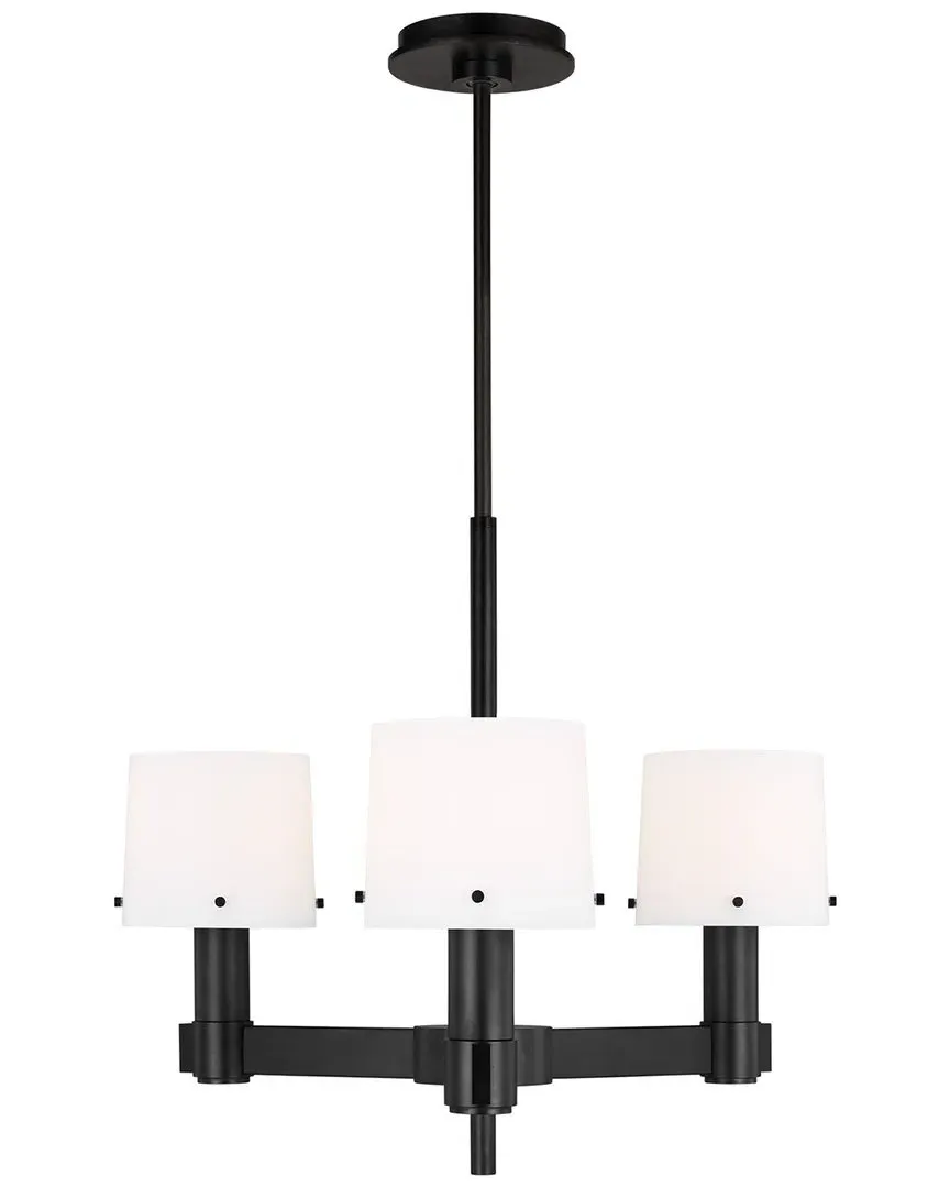 Studio Collection Palma Small Chandelier - Black, Glass