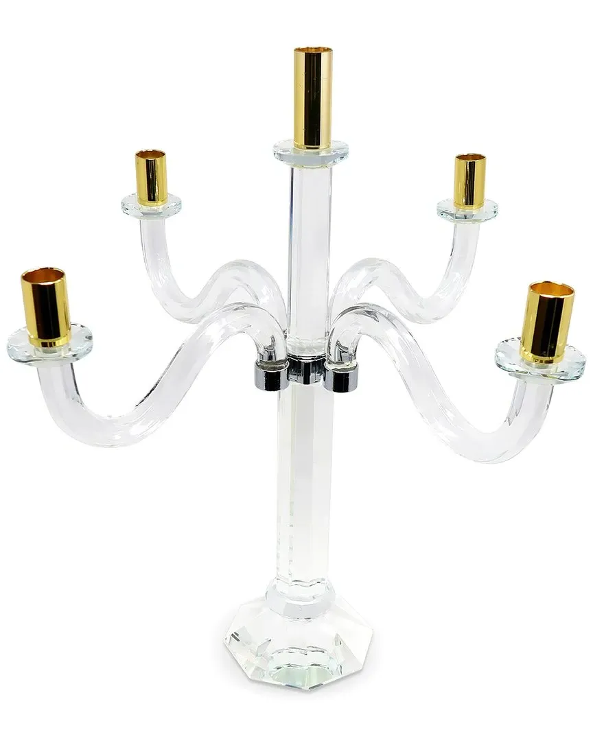5-Light Candelabra with Tips - Clear, Crystal