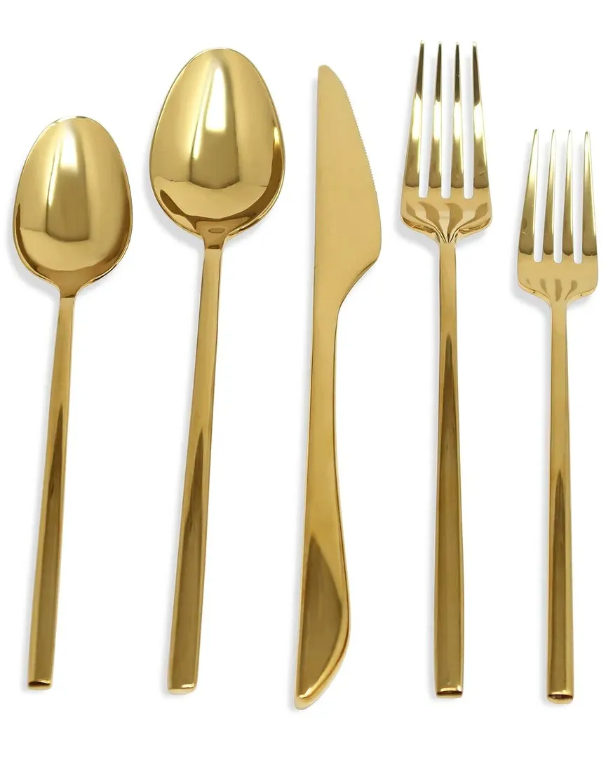 Crownex 20pc Flatware Set - Gold image