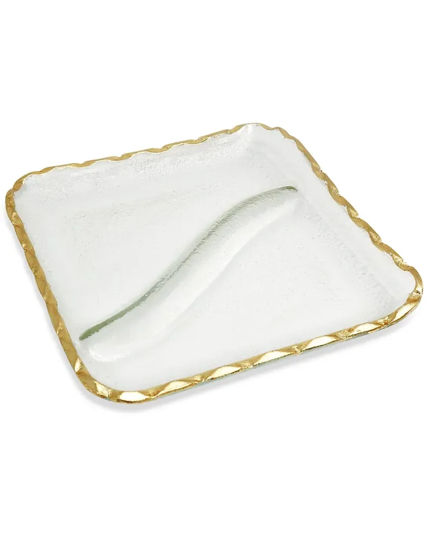Glass Sectional Plate with Rim - Clear image