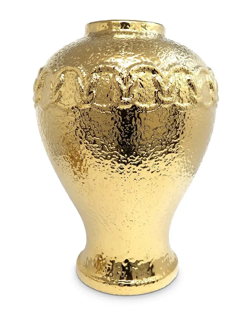 Gold Ginger Jar with Chain Detail - Gold, Stainless Steel
