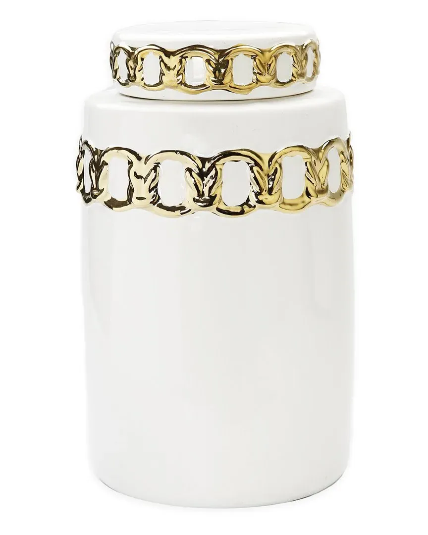 Jar with Cover - White, Ceramic image