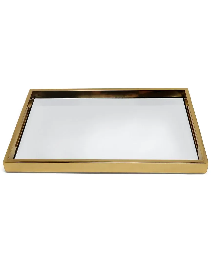 Rectangle Mirror Tray - Gold