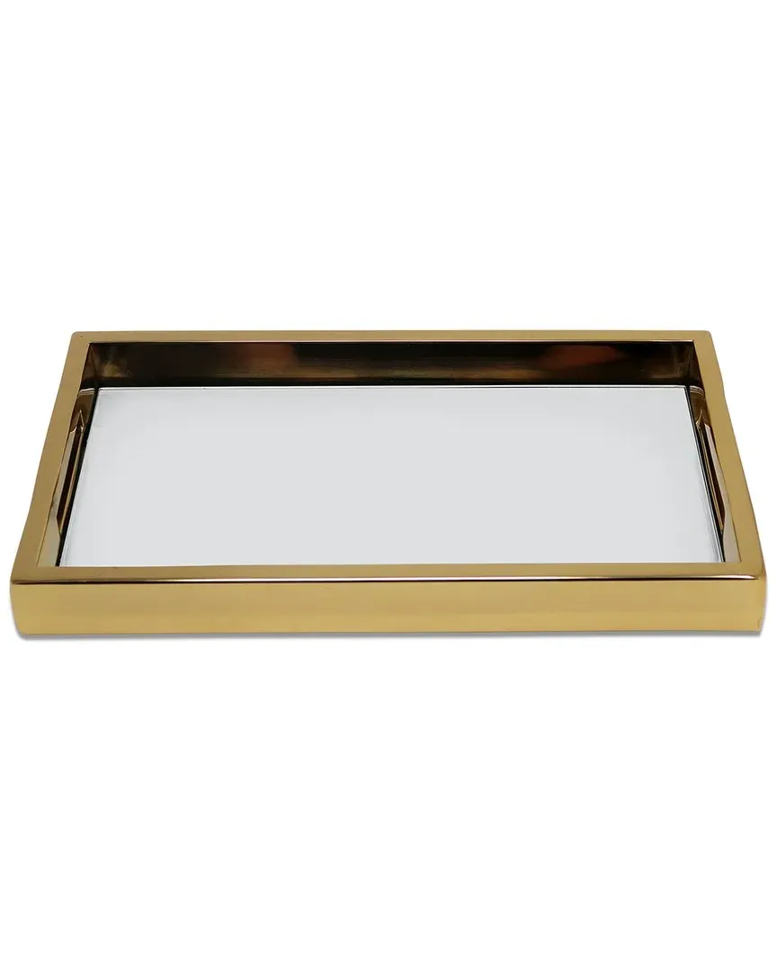 Rectangle Mirror Tray - Gold