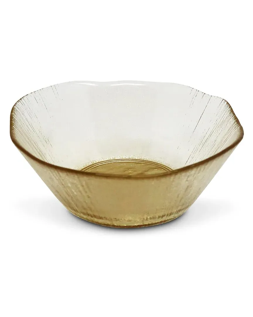 Set of 4 Organically Shaped Soup Bowls - Clear, Glass