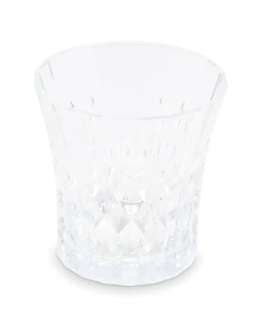 Set of 6 Diamond Double Old Fashioned Glasses - Clear