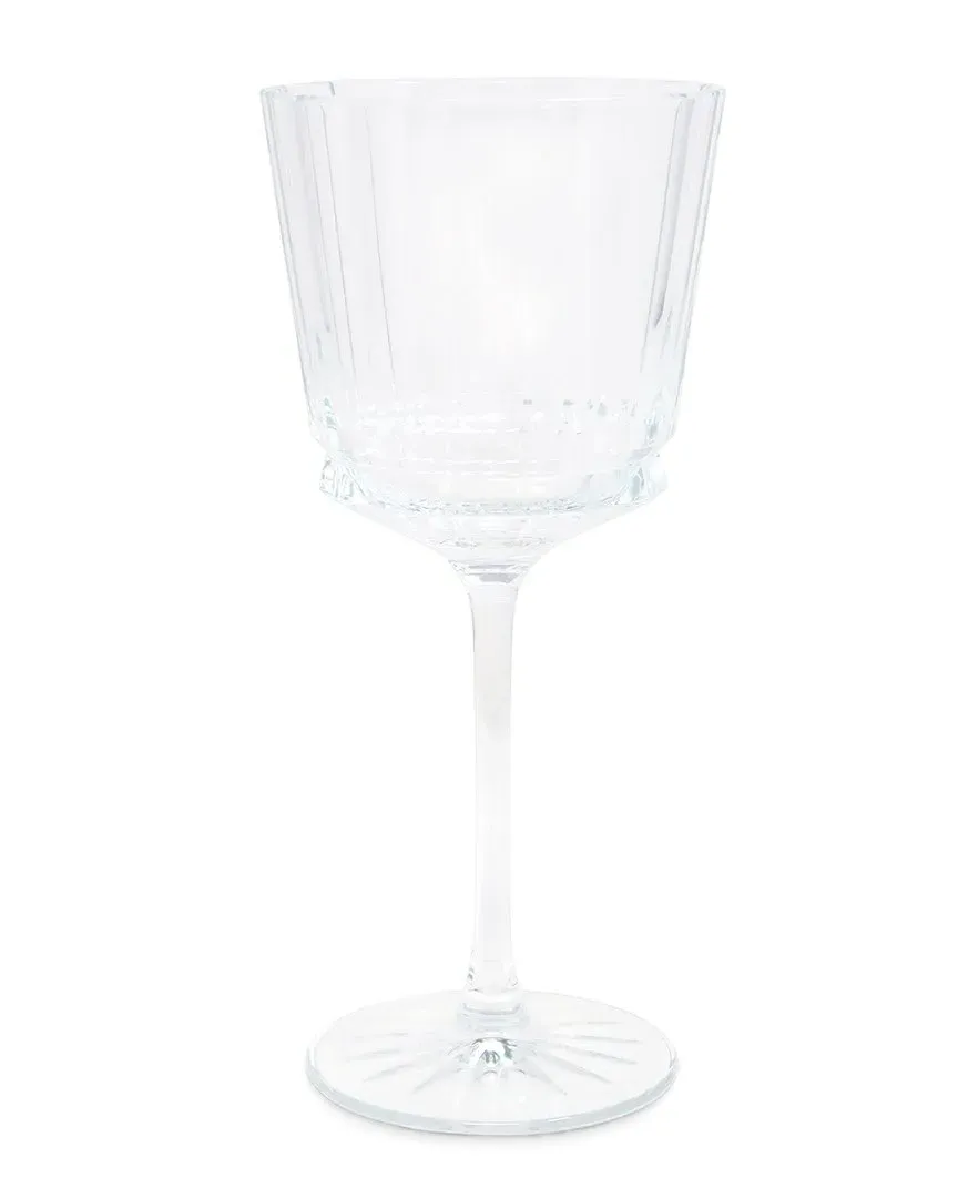 Set of 6 Linear Smooth Water Glasses - Clear, Glass image