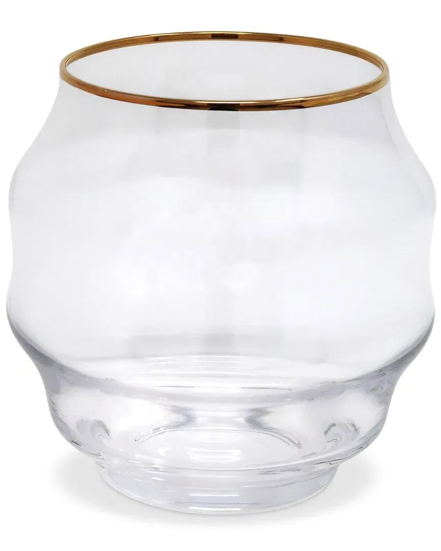 Set of 6 Rippled Double Old-Fashioned Glasses - Clear image