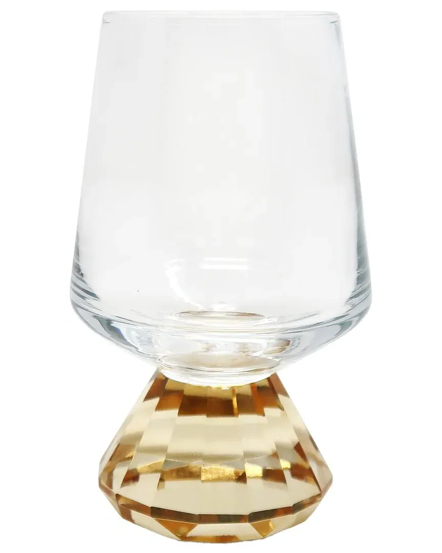 Set of 6 Shot Glasses with Base - Clear, Amber