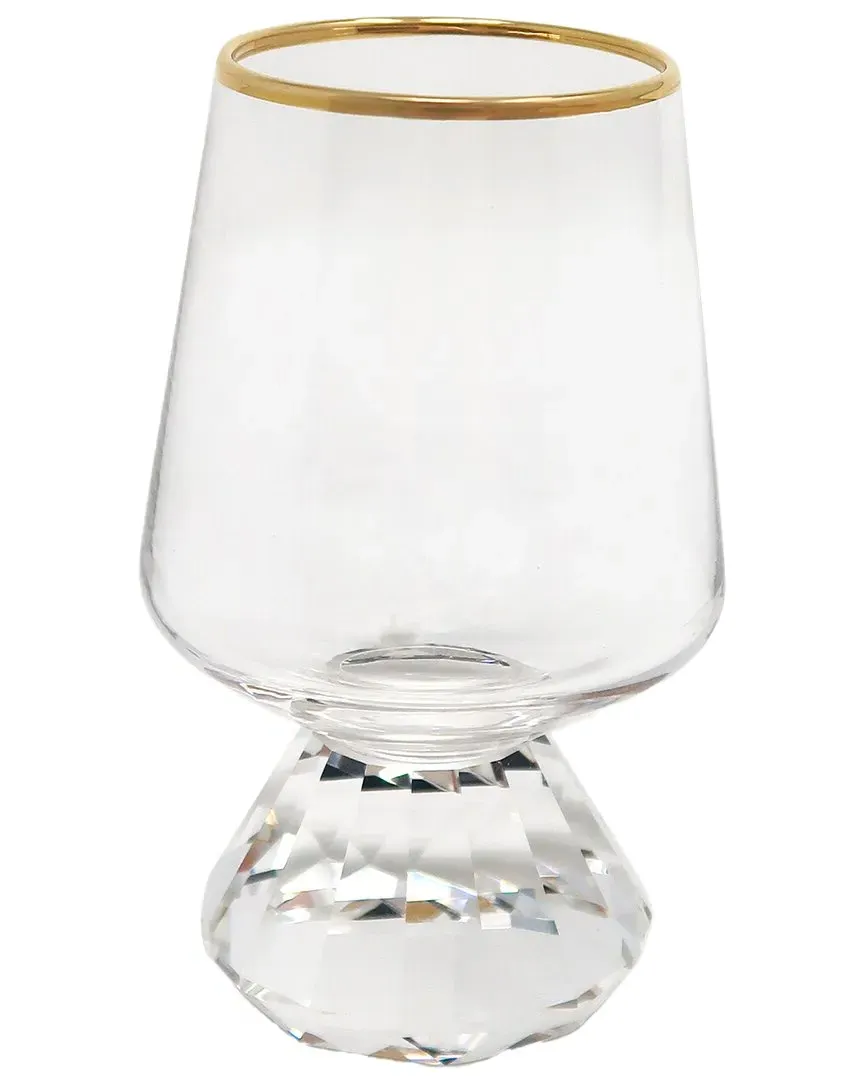 Set of 6 Shot Glasses with Base - Clear