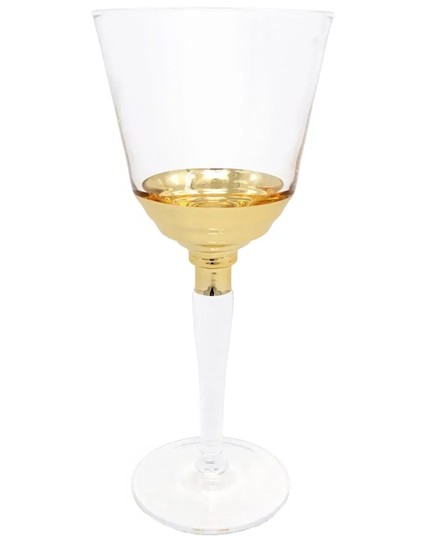 Set of 6 Water Glasses - Gold image