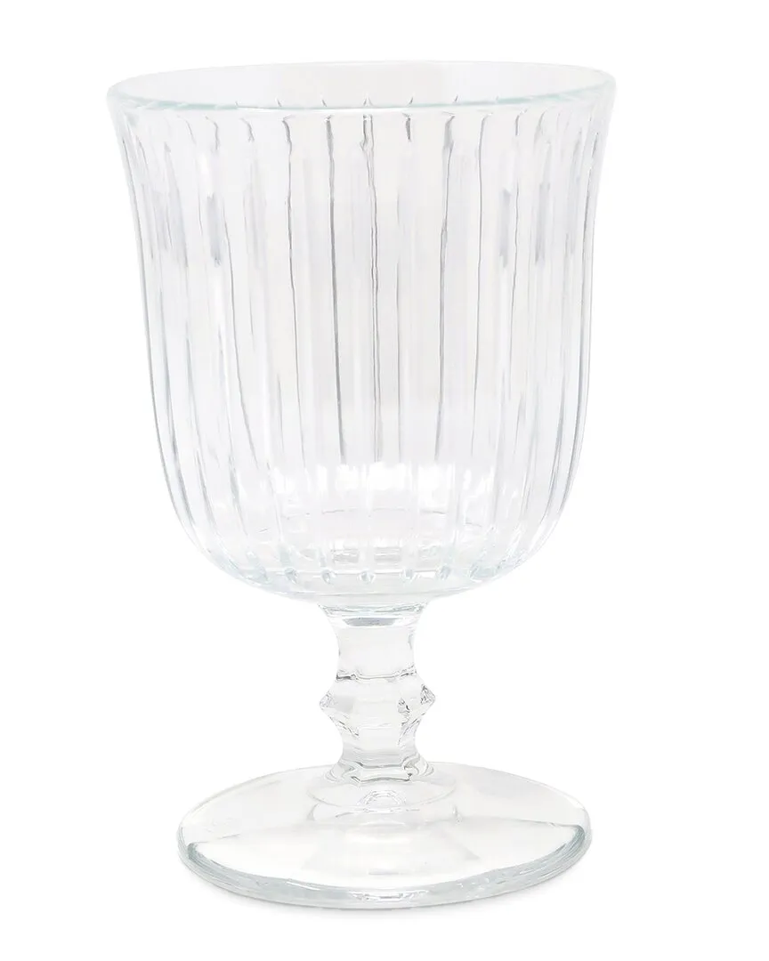 Set of 6 Water Glasses with Short Stem - Clear, Glass
