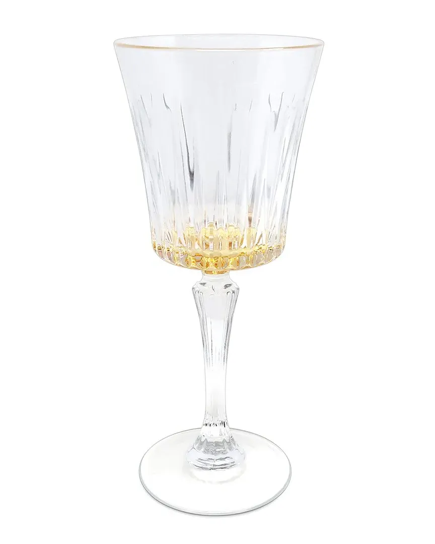 Set of 6 Wine Glasses - Amber, Glass
