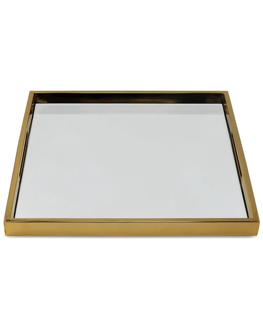 Square Mirror Tray - Gold