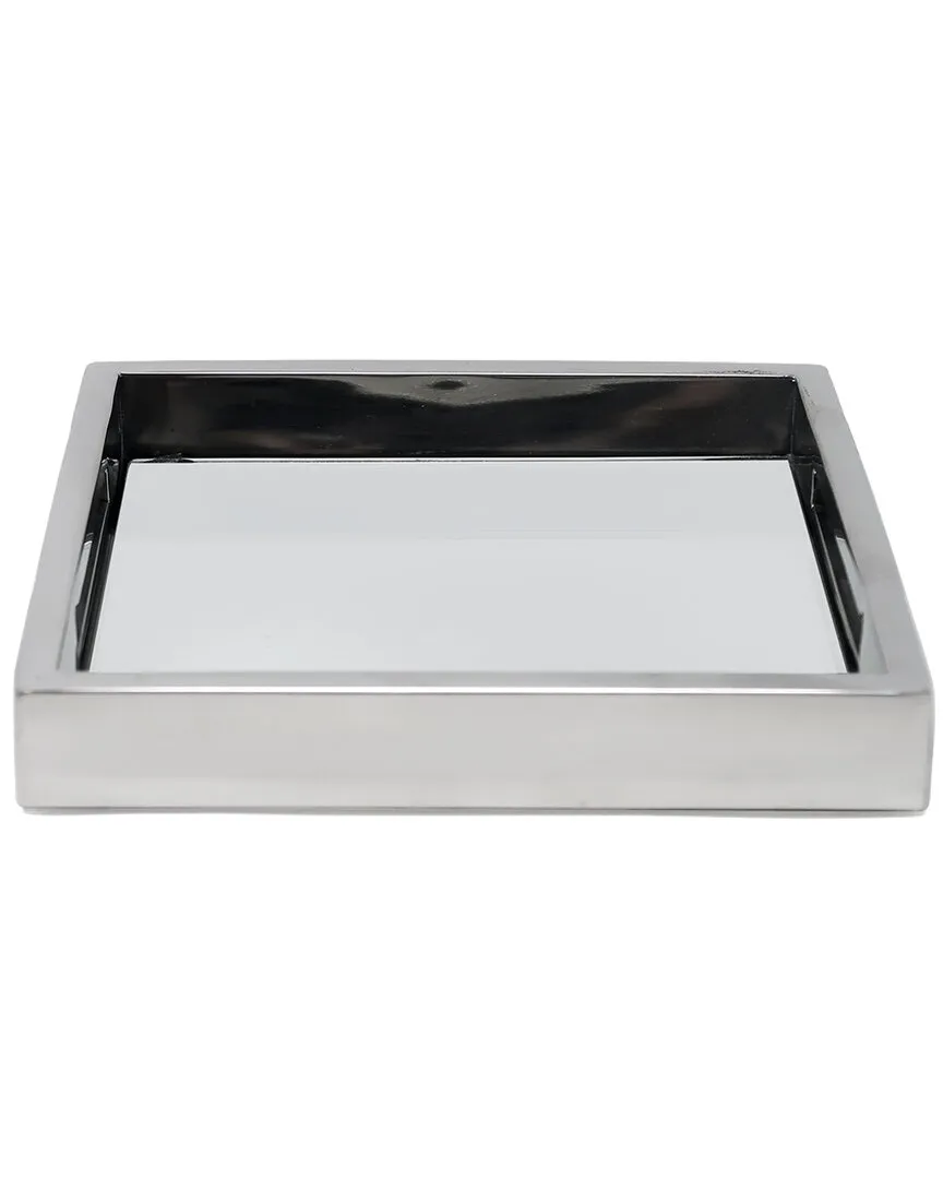 Square Mirror Tray - Silver image