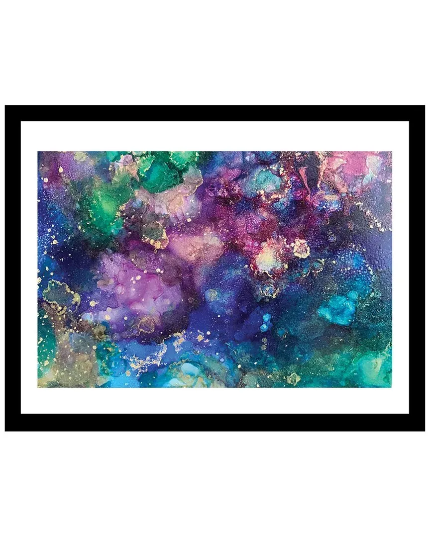 Sarah Wahl Alcohol Inks Wall Art - Green/Purple