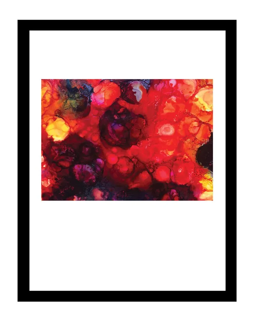 Sarah Wahl Alcohol Inks Wall Art - Orange/Red