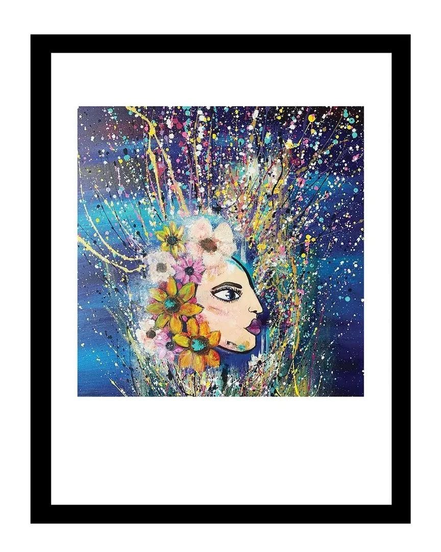 Sarah Wahl Goddess Splatter Design Wall Art - Purple/Gold