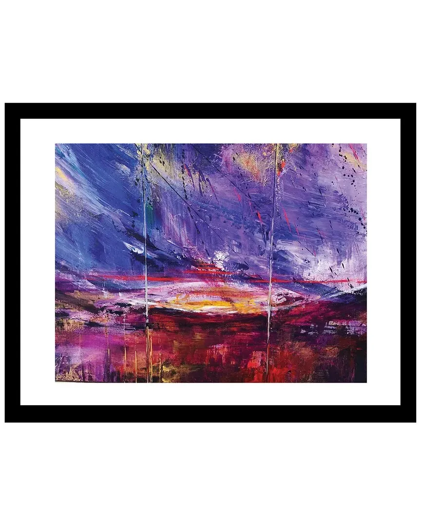 Sarah Wahl Venice Beach Framed Wall Art - Purple image