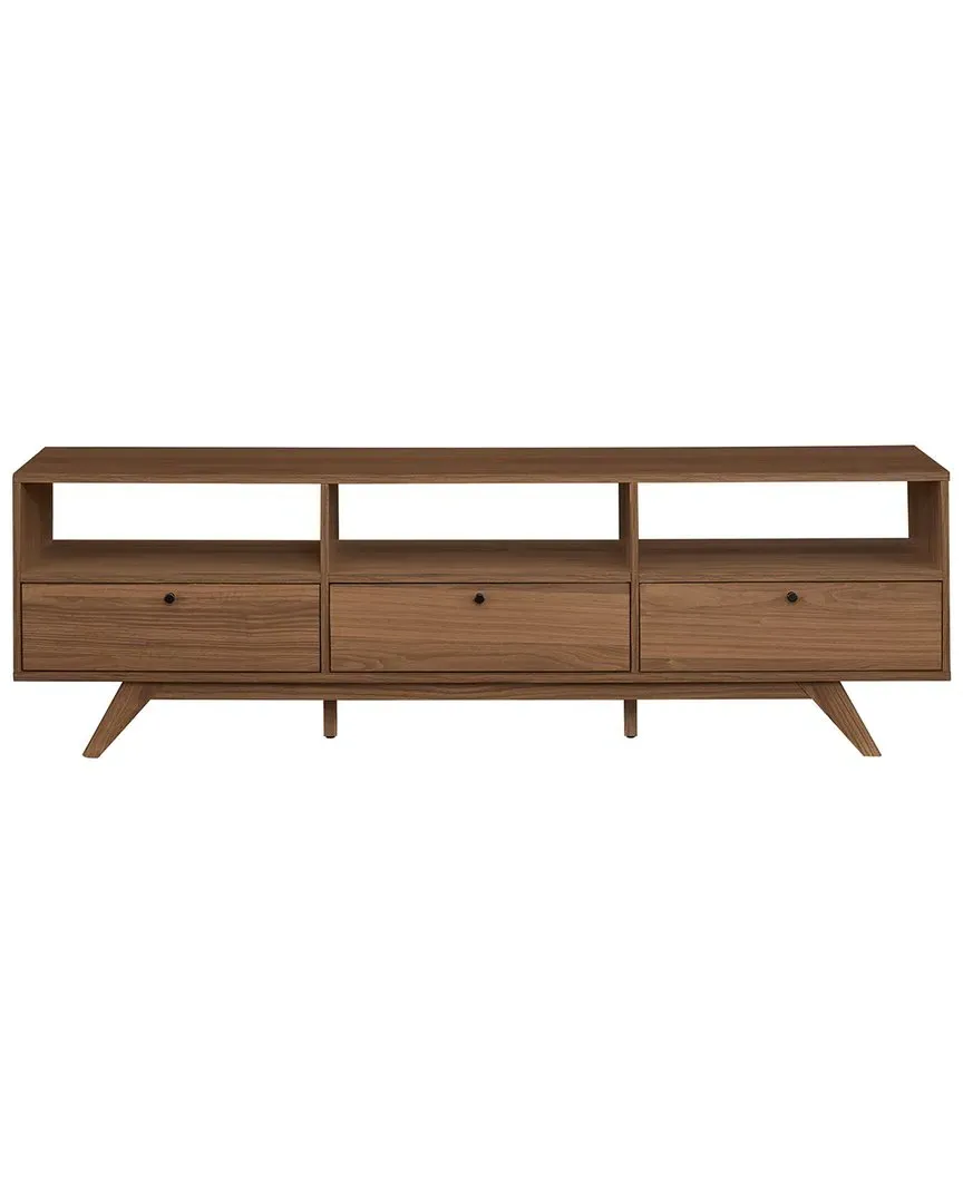 3-Door Low Profile TV Stand for TVs Up To 80 Inches - Mocha image