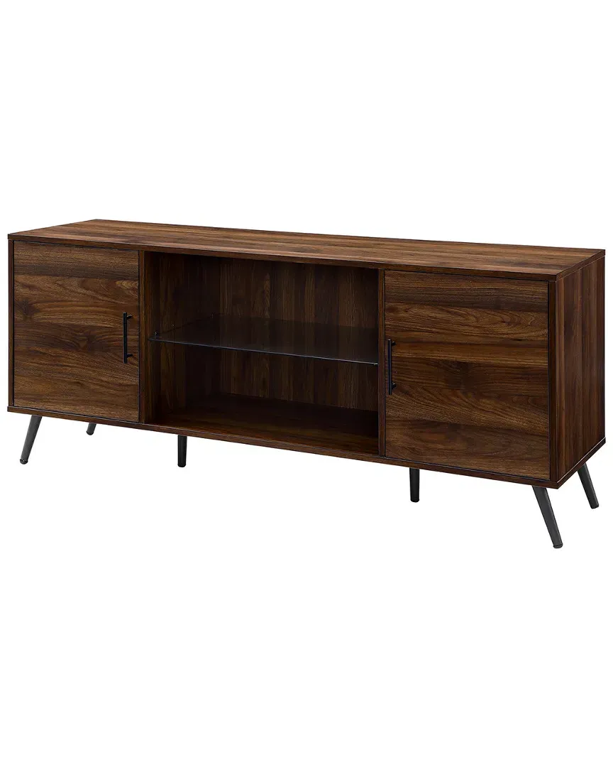 60in TV Stand Console with Storage - Dark Walnut image